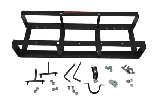 Three position battery mount/ basket riser